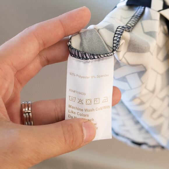 Flora Bea Geometric Mock Neck Retro Dress - Picture 6 of 6